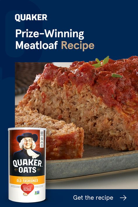 Oats? Only for oatmeal? Not at our kitchen table. Good starts with our Prize-Winning Meatloaf Recipe with Quaker Oats. Meatloaf With Carrots And Celery, Quaker Oat Meatloaf Recipe, Meatloaf Recipes Using Oatmeal, Meatloaf With Oats Recipes, Quaker Oats Meatloaf Recipe Oatmeal, Meatloaf Made With Oatmeal, Meatloaf Recipes Oatmeal, Quaker Oatmeal Meatloaf Recipe, Oatmeal Meatloaf Recipes