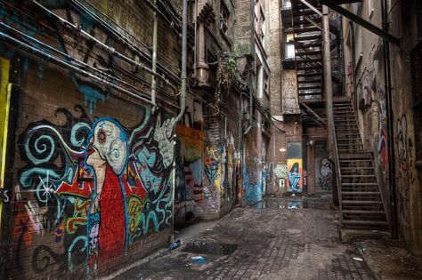 Add to graffiti alley in South Dakota Urban Decay Photography, Back Alley, Photography Genres, Graffiti Artist, City Aesthetic, Photography Tutorials, Tony Stark, Urban Landscape, Aesthetic Photography