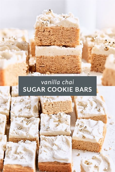 Chai Bars, Chai Bar, Spice Bars, Chai Cookie Bars, Vanilla Chai Cookies Taylor Swift, Chai Sugar Cookies, Vanilla Chai Cupcakes Recipes, Vanilla Chai Shortbread Cookies, Vanilla Chai Cookies