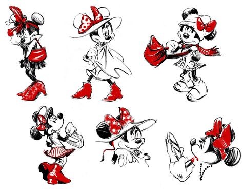 Minnie Mouse Minnie Mouse Pictures, Mickey Mouse Art, Mickey Mouse Wallpaper, Mickey Mouse And Friends, Happy Fun, Ink Illustrations, Mickey Minnie Mouse, Disney Fun, Disney Drawings