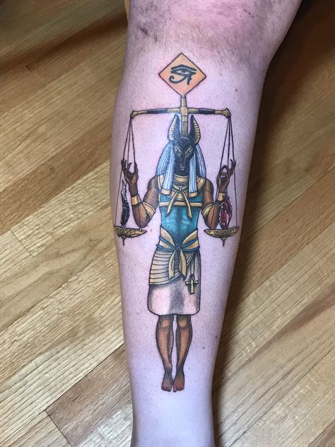 Anubis was the god of embalming and the dead. Since jackals were often seen in cemeteries, the ancient Egyptians believed that Anubis watched over the dead. Anubis. Anubis was the god who helped to embalm Osiris after he was killed by Seth. Embalming Tattoo, Ancient Egyptians, Deathly Hallows Tattoo, Ancient Egyptian, The Dead, Amazing Art, Triangle Tattoo, Tattoos, Skin