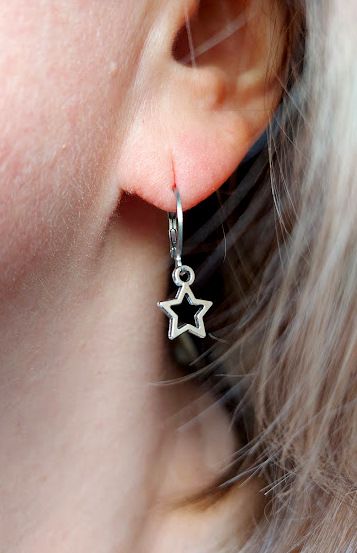 Earrings with a small star made of brass. Earrings are attached to hypoallergenic stainless steel hoops, Earring length - 2.0 cm (0.8 inches) Earrings are packed in a gift box Grunge Goth Aesthetic, Kpop Earrings, Polar Star, Anime Earrings, Movie Ideas, Star Earring, Silver Star Earrings, Grunge Jewelry, Earrings Aesthetic