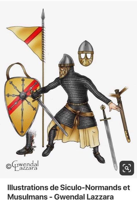 Sicilian Norman Knight who conquer the the region of Antioch from the Turks. Norman Warrior, Norman Knight, English Army, Norman Conquest, Historical Warriors, High Middle Ages, Ancient Warfare, Historical Armor, Early Middle Ages