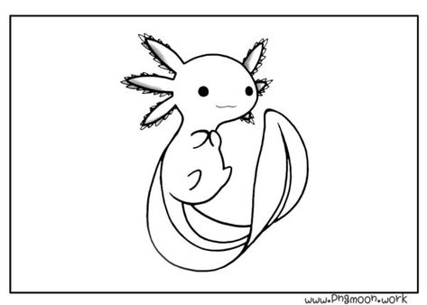 Axolotl Coloring Page, Axolotl Tattoo, Easy Kids Crafts, Red Ted Art, Halloween Symbols, Cute Axolotl, Pumpkin Coloring Pages, Doodle Tattoo, Coloring Supplies