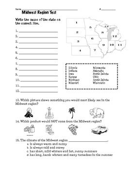 Midwest Region Quiz  {Four Regions of the United States} Regions Of The United States, Midwest Region, 4th Grade Social Studies, States And Capitals, 5th Grade Social Studies, Ohio History, About History, 4th Grade Classroom, Teachers Pet