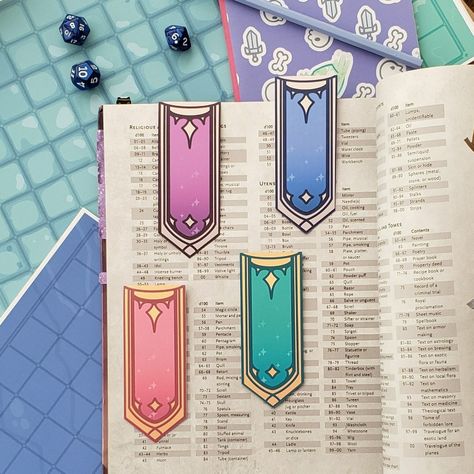 Genshin Impact Bookmarks Printable, Kawaii Bookmarks, Pokemon Bookmarks Diy, Dnd Bookmark, Pokemon Book Mark, Dragon Bookmark Printable, Nerdy Bookmarks, Water Clock, The Mimic