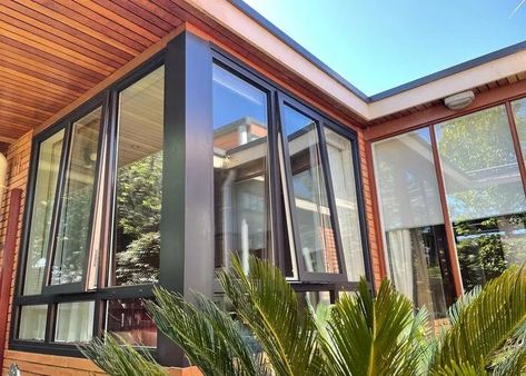 Modern Awnings Window, Modern Corner Window, Corner Window Awning, Corner Windows, Upvc French Windows, Aluminium French Windows, U Pvc Windows, Upvc Sliding Windows, Grey Upvc Windows