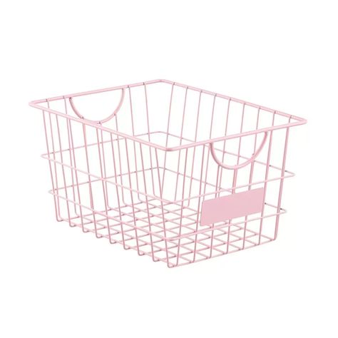 Plastic Playhouse, Gerobak Dorong, Book Bin, Stickers Instagram, Wire Basket Storage, Pink Basket, Storing Craft Supplies, Decorative Storage Boxes, Wire Storage