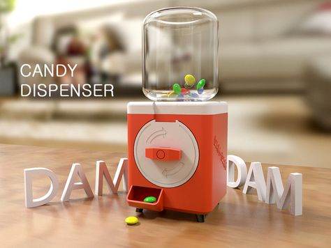 dam-dam+candy+dispenser+by+max7th. Library Makerspace, Makerspace Library, Candy Dispenser, 3d Printer, 3d Print, Elf On The Shelf, 3d Printing, Printer, Sketch