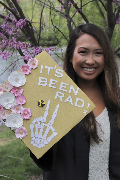 Graduation Cap Designs Rad Tech, Radiation Therapist Graduation Cap, Radiologic Technology Student, Xray Tech Graduation Party, Radiology Tech Graduation Cap, Rad Tech Graduation Party, Radiology Technician Graduation, Xray Tech Graduation Cap, Radiography Graduation Cap