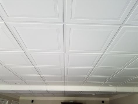 Ledges 2x2 Tegular ceiling tiles on Prelude suspended ceiling system grid. Suspended Ceiling Systems, Acoustical Ceiling, Ceiling Grid, Ceiling System, Suspended Ceiling, Ceiling Tiles, Tile Installation, Ceiling