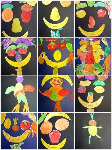 Healthy Food Activities, Healthy Food Art, Nutrition Activities, Food Activities, Preschool Theme, Kindergarten Art, Food Crafts, Group Meals, Fruit Art