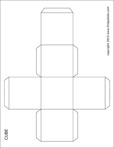 Cube Templates | Free Printable Templates & Coloring Pages | FirstPalette.com Paper Cube Template Free Printable, Printable Dice Template Free, Paper Dice Template, Cube Printable Template, Cube Template Free Printable, Paper Box Template Free Printable, Paper Cube Template, Cube Paper Craft, Paper Craft Templates Printable