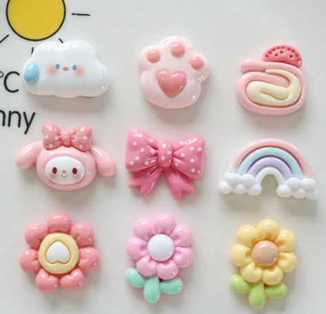 Fimo Kawaii, Polymer Clay Kawaii, Clay Magnets, Tanah Liat, Clay Diy Projects, Clay Crafts Air Dry, Cute Polymer Clay, Cute Clay, Polymer Clay Charms