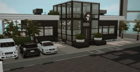 Indigo Yoga Studio & Cafe (CC) | Patreon Cc Patreon, Mini Cafe, Sims 4 Patreon, Mcm House, Tile Table, Travertine Floors, Recreation Centers, Creating Content, Sims 4 Build