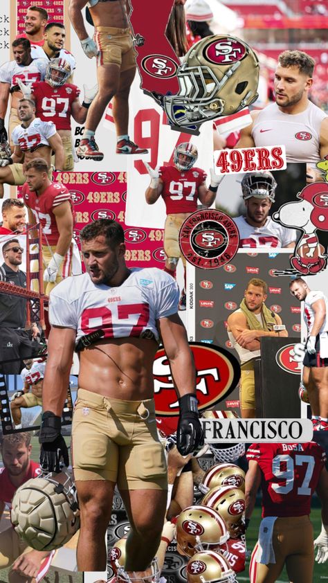 Nick Bosa 🥵 #nick #nickbosa #49ers #9ers #niners #sanfrancisco #sanfrancisco49ers #nfl #football #california #red 49ers Nick Bosa, Nick Bosa 49ers Wallpaper, Nick Bosa 49ers, Nick Bosa Boyfriend Material, 49ers Aesthetic, Nick Bosa Wallpaper, 49ers Wallpaper, Western Hat Styles, 49ers Pictures