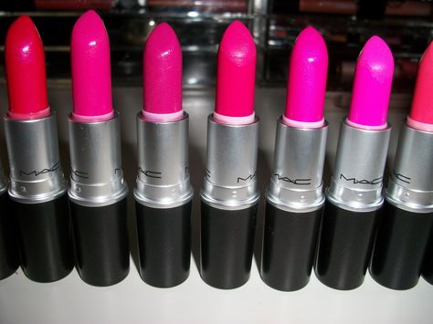 mac pink lipstick... I really need to find a good pink lipstick! Mac Pink Lipstick, Neon Pink Lipstick, Pink Lipstick Mac, Mac Makeup Lipstick, Neon Lipstick, Beauty And The Beat, How To Apply Eyeshadow, Lipstick Swatches, Love Your Hair