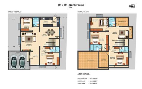 4bhk Villa Floor Plan, 50x50 House Plans, Duplex Villa Plan, 900 Sq Ft House Plans, Villa Floor Plan, 900 Sq Ft House, 1000 Sq Ft House, Duplex Villa, West Facing House