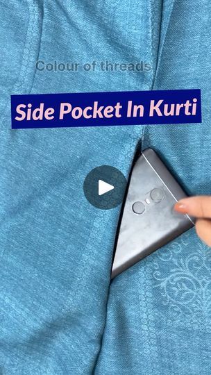 51K views · 2.6K reactions | Learn How to attach Side Pocket in Kurti #sewing #viralreels #instagood #fashion #kurti #colourofthreads #pathankot | Bhawna Meenia | colour_of_threads · Original audio Kurtis With Pockets Style, Poket Kurti Work, Side Pockets In Kurti, Pant Pocket Stitching, Side Pocket Kurti Design, Pocket Kurti Design, Sowing Tricks, Kurti Patterns Latest, Kurti With Pocket