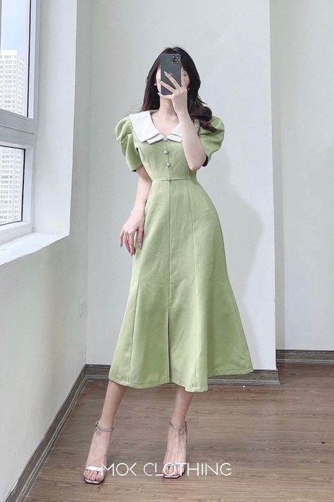 Simple Long Dress, Girls Dress Outfits, Sunday Dress, Elegant Dresses Classy, Trendy Dress Outfits, Korean Fashion Dress, فستان سهرة, Fashion Attire, Fashion Dresses Casual