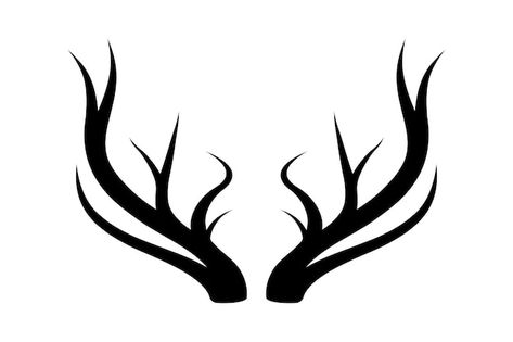 Cuernos de venado vector dibujado a mano | Premium Vector #Freepik #vector #venado-logo #venado-silueta #ciervo #logo-animales Premium Vector, Collage, Pins, Quick Saves