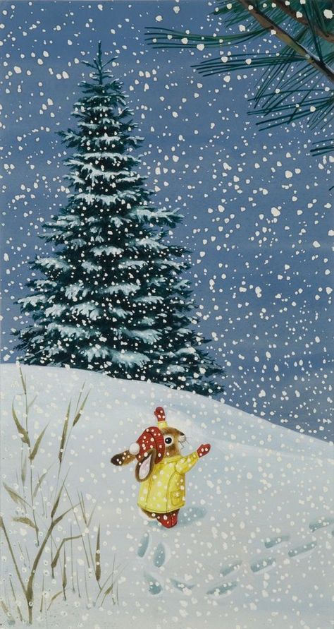 Richard Scarry Artistic Ideas, Richard Scarry, Bunny Art, Illustration Vintage, Fairytale Art, Art Et Illustration, Pouring Art, Winter Art, Vintage Christmas Cards