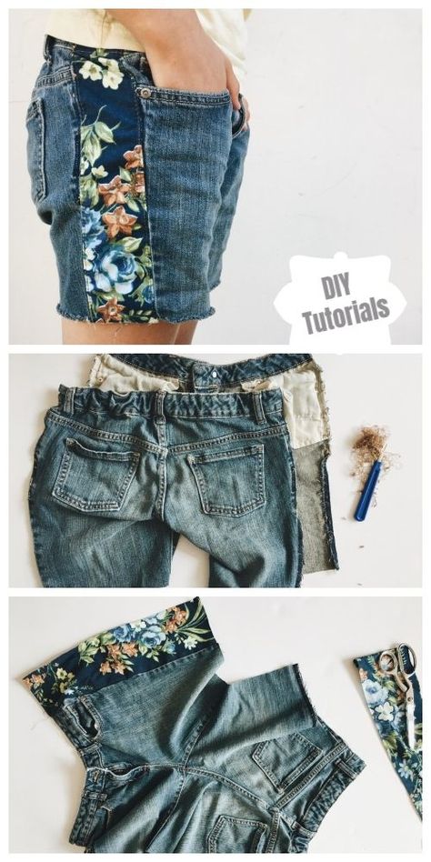 Jean Shorts Tutorial, Tas Denim, Worn Jeans, Shorts Tutorial, Cut Off Jean Shorts, Diy Shorts, Outfit Jeans, Short Hairstyle, Old Jeans