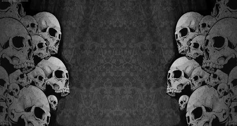 Desktop Wallpaper Goth, Skull Wallpaper Laptop, Grungy Wallpapers, Skulls Background, Border Walls, Skull Background, Skull Wallpapers, Black And Grey Wallpaper, Black Skulls Wallpaper