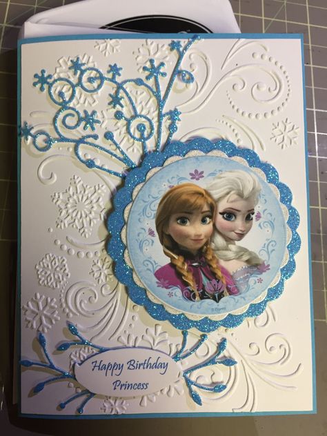 Frozen Cards, Elsa Birthday, Character Cards, Card Making Ideas, Diamond Dust, Ctmh Cards, Wonderful World, Crystal Embellishment, Diy Cards