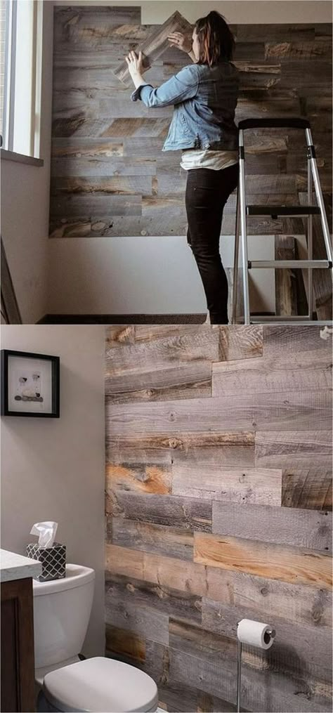 Diy Shiplap Wall, Diy Wooden Wall, Diy Pallet Wall, Diy Wood Wall, Shiplap Wall Diy, Pallet Walls, Shiplap Wall, Diy Shiplap, Pallet Wall