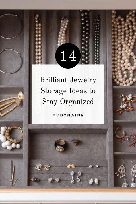 How To Store Jewelry In Closet, Jewelry Desk Organization, Jewlrey Organization Display In Closet, Necklace Hanging Ideas, How To Store Necklaces Storage Ideas, Costume Jewelry Storage Ideas, Jewelry Organization In Drawer, Jewelry Storage Drawer, Necklace Drawer Storage