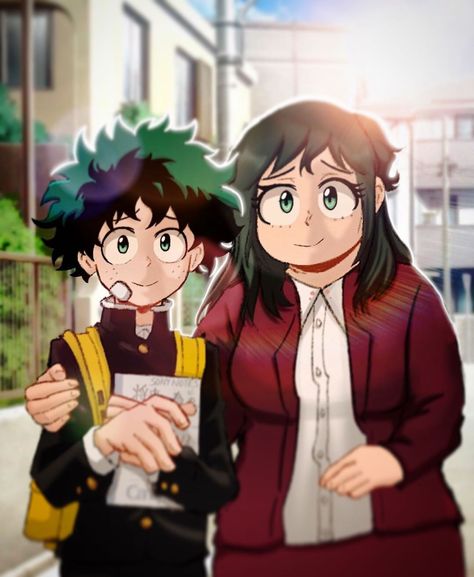 Deku And His Mom, Inko Midoriya, Princesas Disney Anime, Japanese Pop Art, My Hero Academia 2, Villain Deku, Midoriya Izuku, My Hero Academia Shouto, Charli Damelio