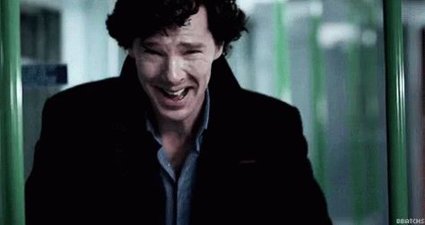 Sherlock Holmes GIF - Sherlock Holmes Laugh - Discover & Share GIFs Sherlock Season 3, Sherlock Holmes Benedict, Danny Ocean, Watson Sherlock, Sherlock Holmes Bbc, Benedict Cumberbatch Sherlock, Sir Arthur Conan Doyle, Arthur Conan Doyle, John Watson