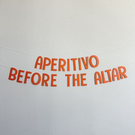 🍹💍 Toast to love with our "Aperitivo Before the Altar" banner! Perfect for adding a chic and sophisticated touch to your pre-wedding celebrations. Whether it’s a bridal shower or engagement party, let this elegant banner set the mood for a stylish and memorable event. Cheers to love and good times! 🥂✨ #AperitivoBeforeTheAltar #PreWeddingParty #PartyDecor Elegant Banners, Engagement Party Decor, Engagement Banner, Pre Wedding Party, Custom Banner, Engagement Party Decorations, Engagement Decorations, Decor Details, Bachelorette Party Decorations