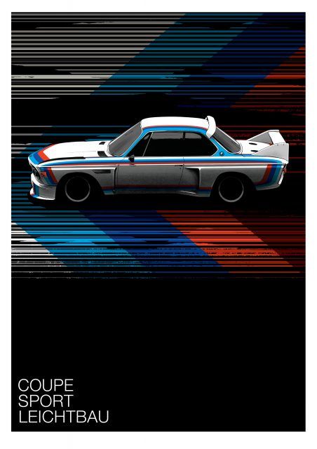 The High-Chroma Artwork Of Guy Allen Is Now Available In The Shop • Petrolicious Mpower Bmw, Bmw Racing, Bmw E9, Bavarian Motor Works, Bmw Art, Automotive Illustration, Motorsport Art, Bmw Classic Cars, Classic Bmw