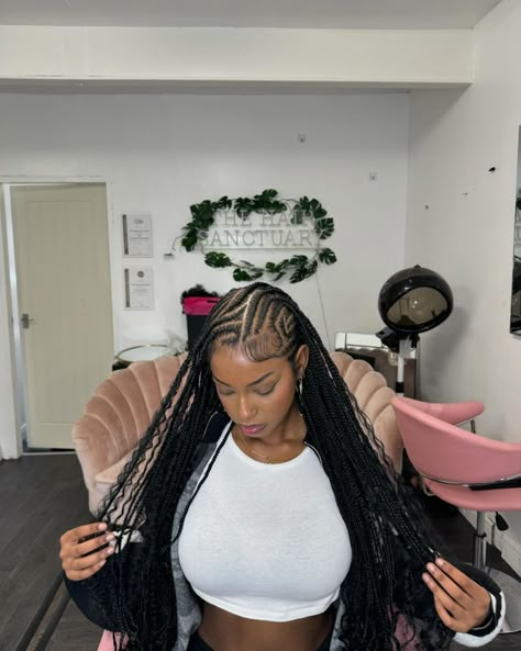 Instagram Black Kids Braids Hairstyles, Cornrows Braids For Black Women, Natural Braided Hairstyles, Short Box Braids Hairstyles, Big Box Braids Hairstyles, Feed In Braids Hairstyles, Faux Locs Hairstyles, Cute Braided Hairstyles, Braided Hairstyles For Teens