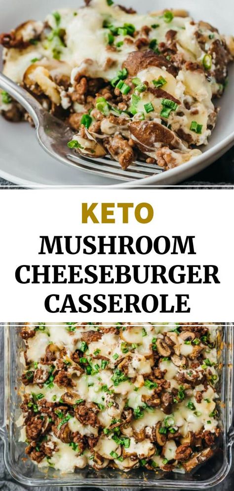 Ground Beef Carb Free Dinner, Keto Hamburger Casserole Recipes Easy, Keto Meals With Mushrooms, Low Carb Recipes For Dinner Beef, Low Carb Recipes With Mushrooms, Hamburger Mushroom Bake Low Carb, Keto Recipe With Hamburger Meat, Healthy Dinner Ideas Hamburger Meat, Health Keto Meals