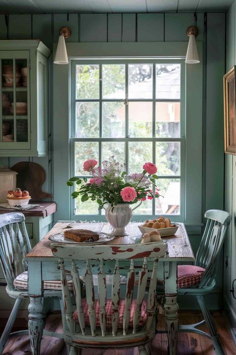 80+ Farmhouse Breakfast Nook Ideas for Cozy Mornings Cozy Breakfast Room, Breakfast Nook Seating, Farmhouse Breakfast Nook, Farmhouse Breakfast, Breakfast Nook Ideas, Cottage Dining Rooms, House Makeovers, Cozy Breakfast, Nook Ideas