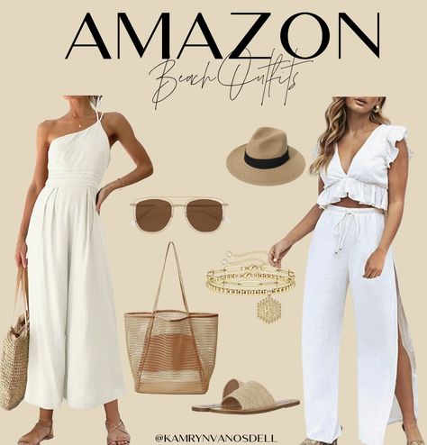 Beach Boat Outfit, All White Beach Party Outfit Women, White Beach Party Outfits Women, Beach White Party Outfit, White Beach Outfits Women, Amazon Resort Wear For Women, White Beach Party Outfit, All White Beach Party Outfit, White Beach Outfits