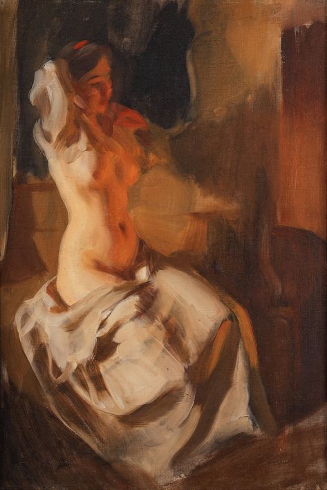 Anders Zorn, Spanish Lady, 1884. Signed Zorn. Watercolour, 23 x 17 cm. First owned by the Deputy Speaker of the Swedish Parliament Herman Lamm (the artist's brother-in-law). Zorn Paintings, Anders Zorn, Fire Painting, Artist Biography, Hur Man Målar, National Portrait Gallery, April 2012, Portrait Gallery, Art Auction