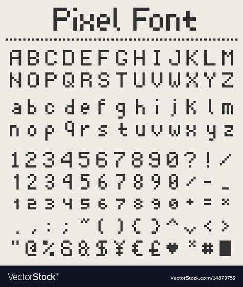 Pixel Art Tiny, Pixel Alphabet, Tiny Pixel Art, Crochet Pixel Art, Handwritten Cards, Font Numbers, Doodle Videos, Pixel Font, Small Font