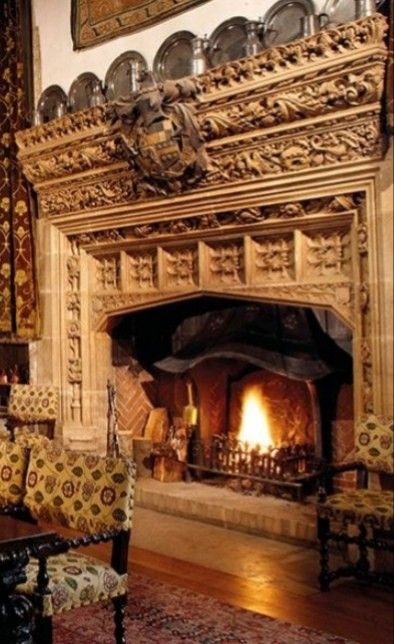 Castle Fireplace Aesthetic, Ancient Fireplace, Medieval Fireplace, Castle Floor Plan, Match Stick, Beautiful Castles, Fireplace Design, Christmas Art, Architecture House