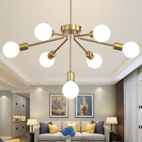 Ryane Roy's Amazon Page Hanging Light Fixtures Bedroom, Bronze Vanity Lighting, Mid Century Ceiling, Travel Wall Decor, Bedroom Light Fixtures, Glass End Tables, Indoor Lighting Fixtures, Preppy Room Decor, Ceiling Hanging