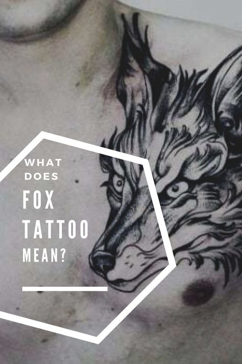 Meaningful Fox Tattoo. Fox Tattoo Shoulder, Small Fox Tattoo Men, Fox Tattoo Men, Fox Tattoo Meaning, Unique Quote Tattoos, Fox Tattoo, Silver Fox, Chest Tattoo, The Fox