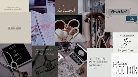 When a muslima studies medicine 🤍 (quality gets damaged :( comment if you want me to send it <3) Medicine Desktop Wallpaper Aesthetic, Med School Motivation Wallpaper Laptop, Medicine Desktop Wallpaper, Medicine Wallpaper Doctor Laptop, Med School Motivation Wallpaper, Medical Wallpaper Laptop, Medicine Aesthetic Wallpaper, Toxic Study, Doctor Girl