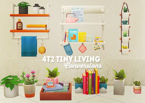 🌙 Bat's simblr • linacheries: ✿ [ts2] 4t2 tiny living conversions... Sims 2 Games, Sims Building, Sims Games, Space Illustration, Sims House Design, The Sims 2, Sims 1, Sims 4 Build, Sims 4 Cc Finds