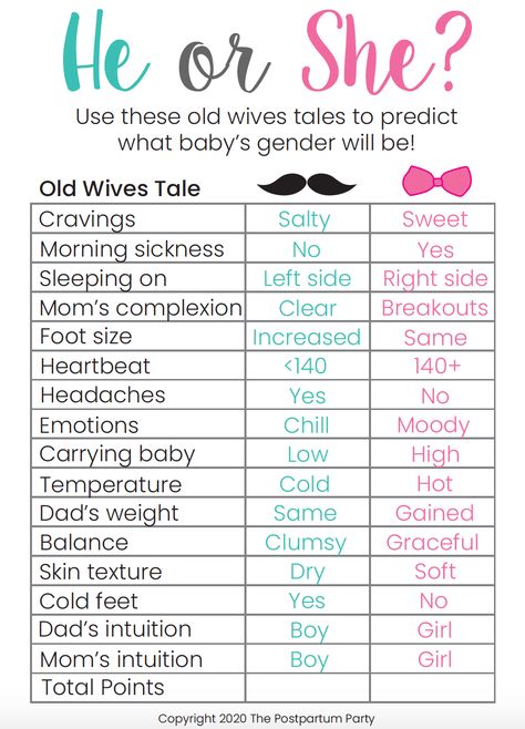 Print this old wives tales gender quiz to have guests predict if baby will be a he or she at your gender reveal party or baby shower! Includes 16 old wives tales for predicting your baby's gender! #gender #pregnancy #genderreveal #babyshower Gender Prediction Quiz, Old Wives Tales Gender Prediction, Wives Tales Gender Prediction, Gender Quiz, Old Wives Tales Gender, Baby Gender Predictor, Gender Predictor, Baby Gender Prediction, Simple Gender Reveal