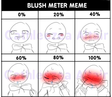 Pickup Lines To Make Him Blush, Blush Meter Drawing, Blush Meter Meme, Blush Meter, Cursed Emoji, Pickup Lines, Pick Up Lines, Drawing Base, Drawing Reference Poses