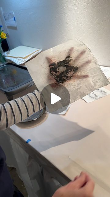 PRINT DAY IN MAY on Instagram: "Robynn having some fun with beeswax to make her solar plate print on Japanese paper translucent for layering 😍 #beeswax #waxedprint #solarplate #camel #layer #printmaking #printdayinmay #solarplateetching" Beeswax Paper, Wax Paper Transfers, Beeswax Art, April 11, Printed Plates, Japanese Paper, Wax Paper, How To Make Paper, Have Some Fun