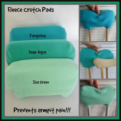 Fleece Padded Crutch Pads Turquoise, Aqua Green, Steel Blue Bounce Back  Padding Crutch Pad - Etsy New Zealand Cast Sock, Crutch Pad, Chemo Turbans, Arm Pits, Arm Guard, Wounded Warrior, Crutches, Bounce Back, Macrame Cord